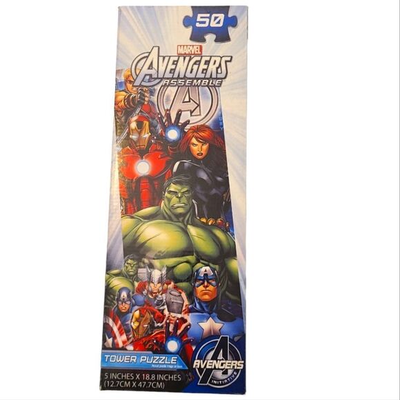 MARVEL AVENGERS Tower Puzzle 50-pc 5" X 19" - Picture 1 of 7